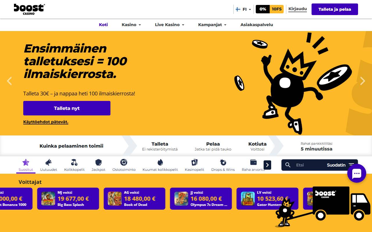 Boost Casino: etusivu 14.10.2026