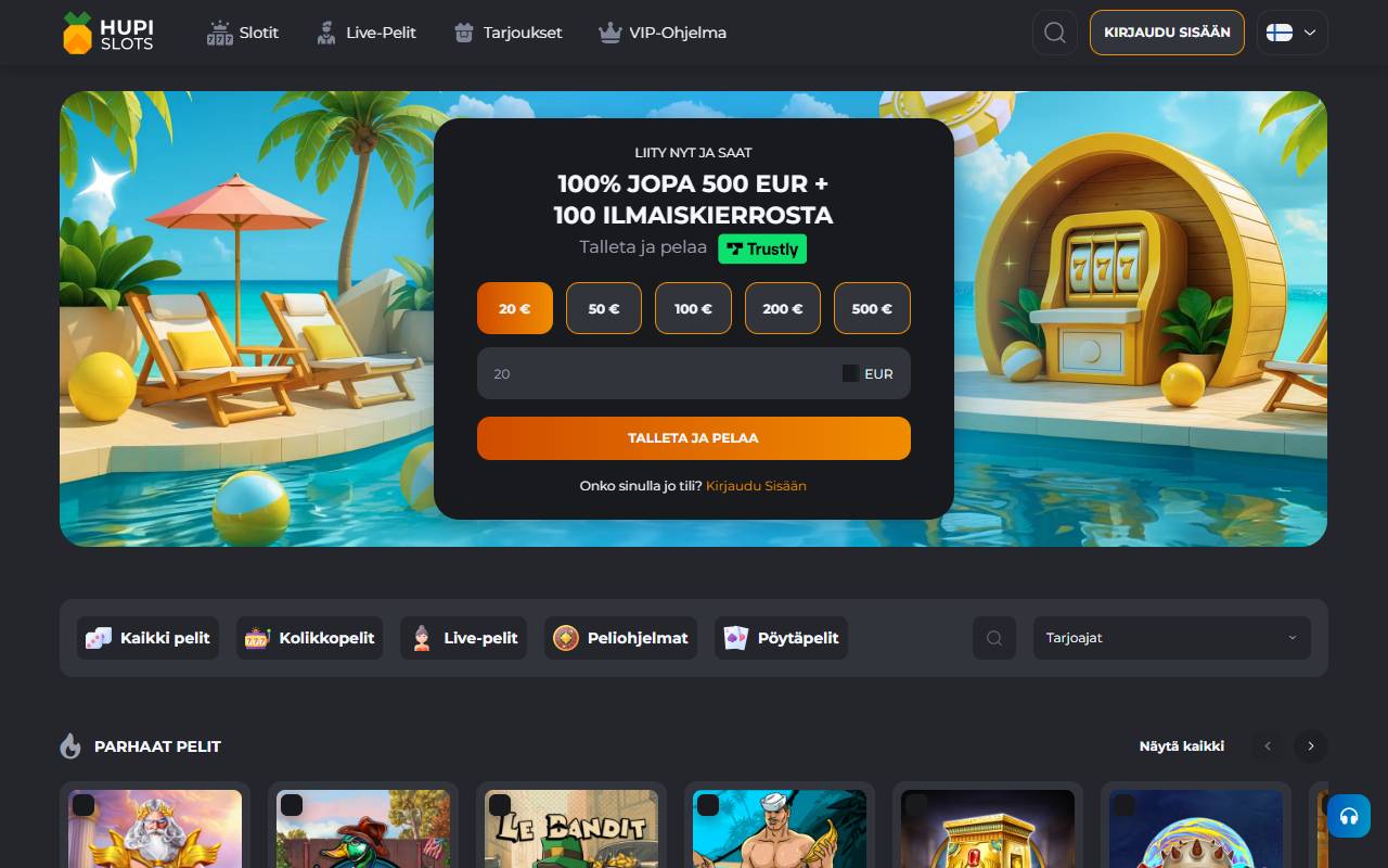 Hupislots: etusivu