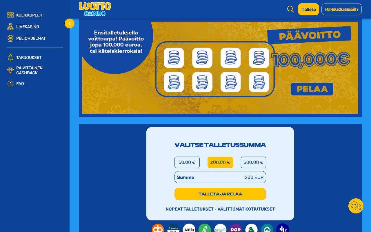 Luottokasino: etusivu